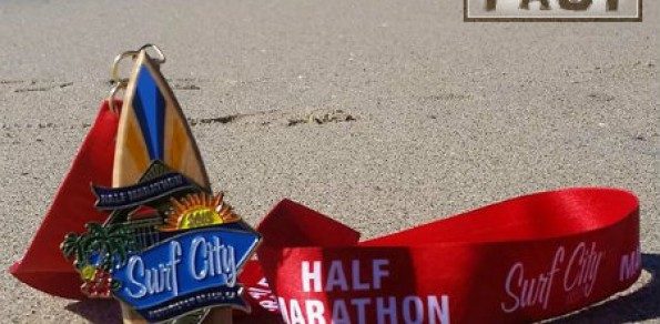 Surf City Half Marathon Medal – 2015 – Run It Fast