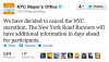 NYCM Bloomberg Cancel Marathon Tweet