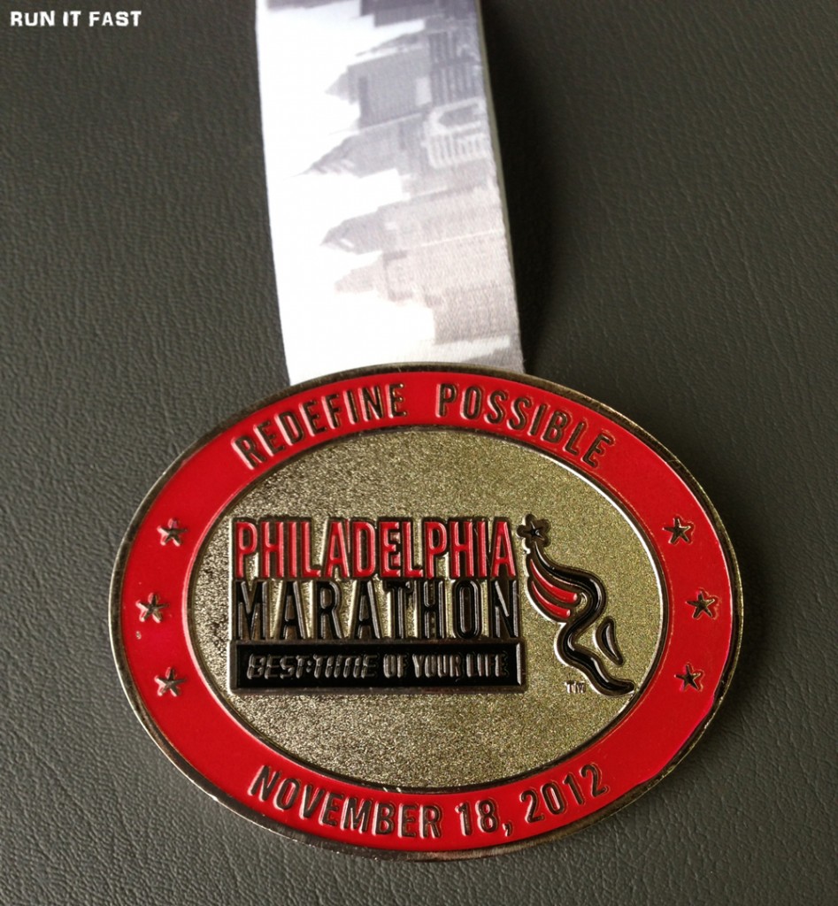 Philadelphia Marathon Medal (2012) Run It Fast®Run It Fast®