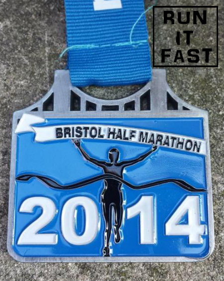 Bristol Half Marathon Medal 2014 - Run It Fast
